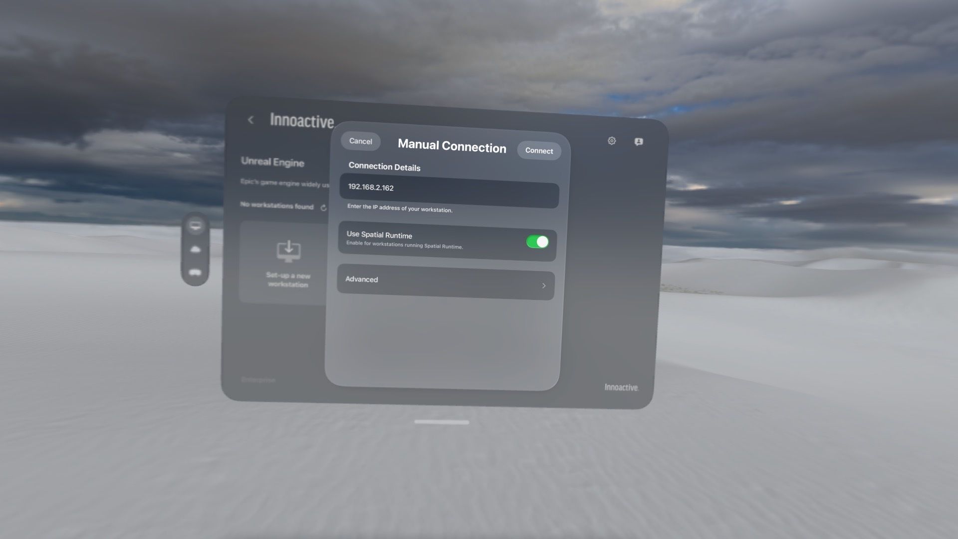 Manual connect via IP