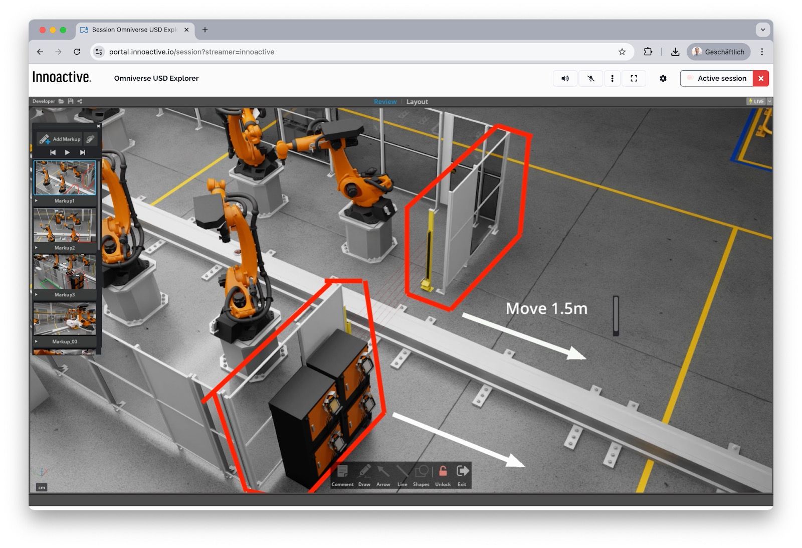 Built in support for OpenUSD application streaming through Innoactive Portal