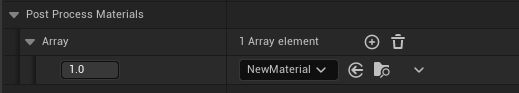 Material assigned to Post Process Materials